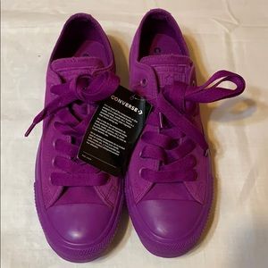 Violet Monochrome Suede Converse Icon Oxfords